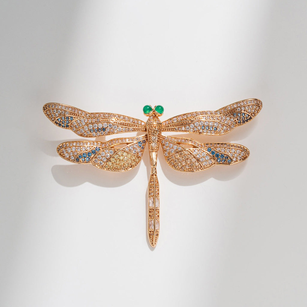 Golden Dragonfly Brooch