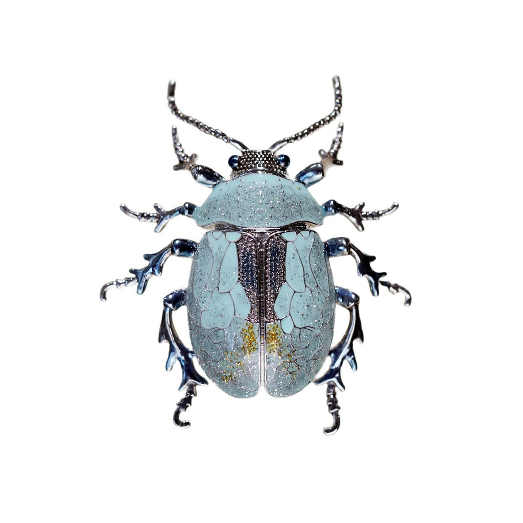 Enamel Beetle Brooch
