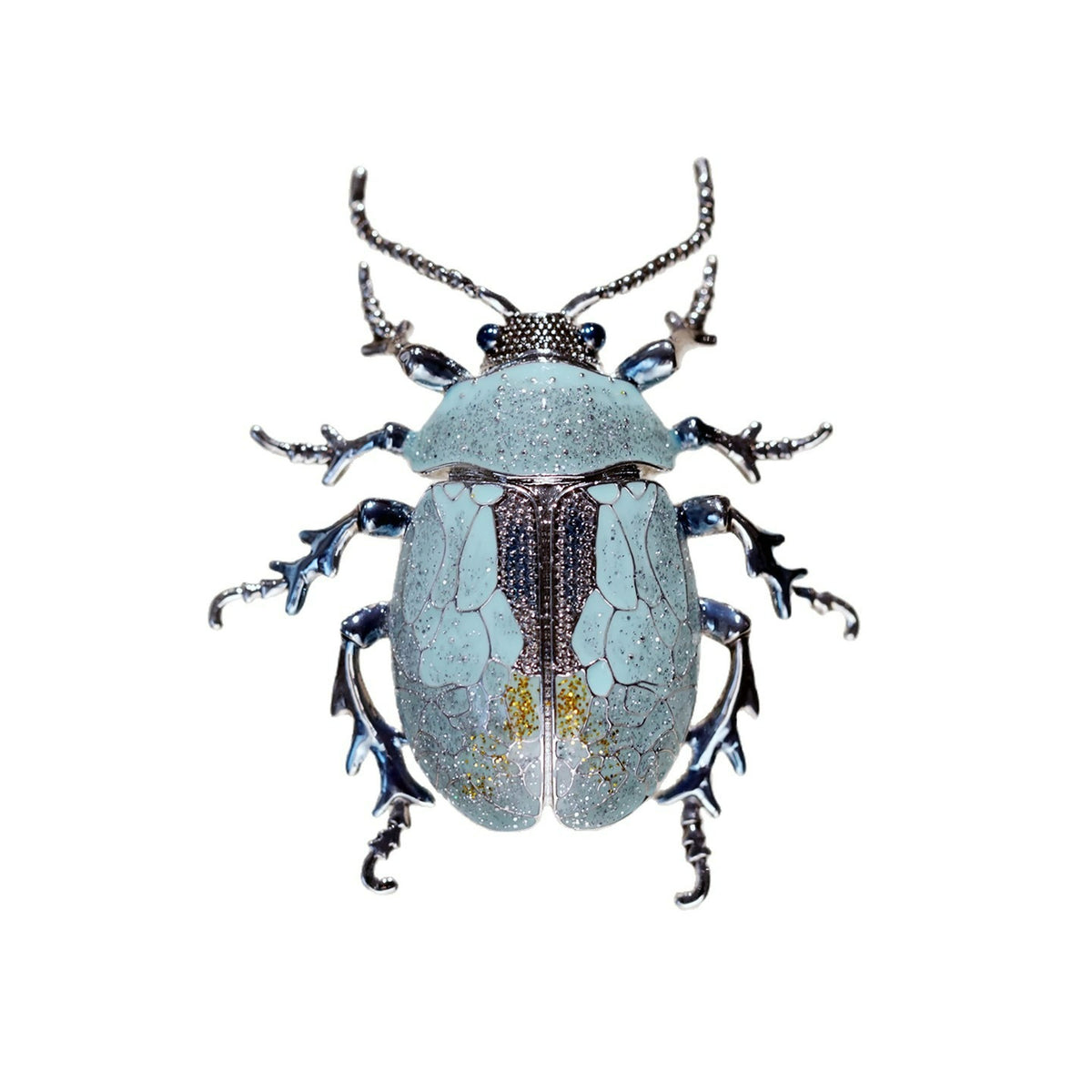 Enamel Beetle Brooch